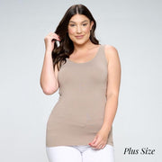 Bra Friendly Smoothing Tank Curvy (Light Mocha)