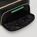 Makeup Toiletry Travel Bag (Gold Mettalic) - Handbag