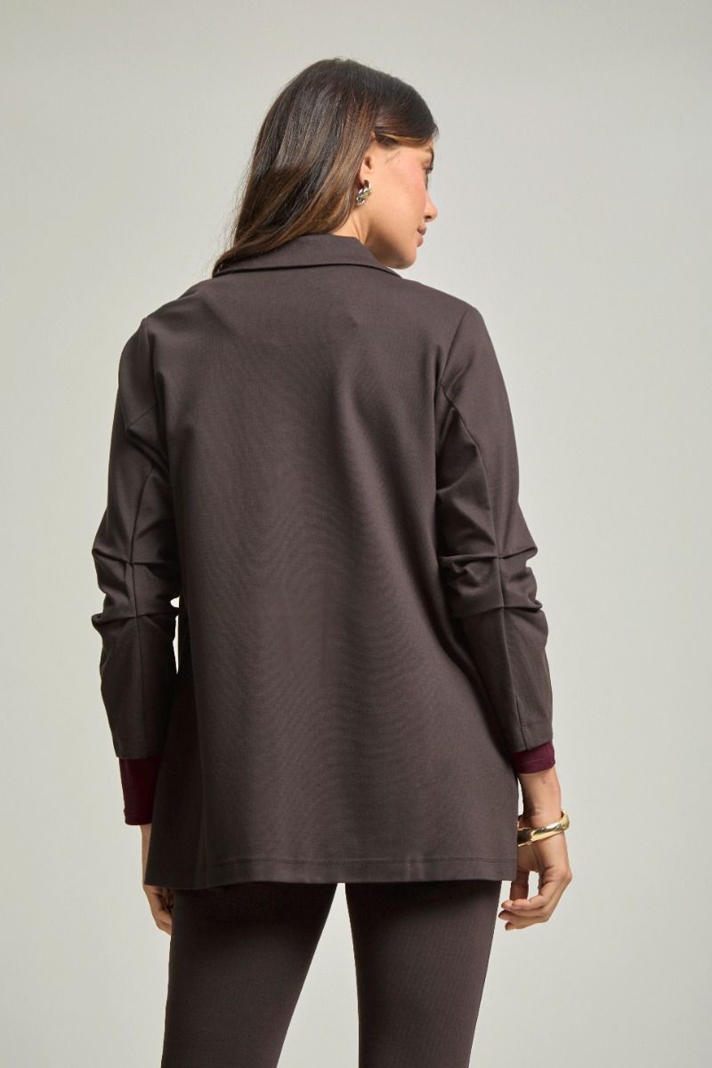 Dear Scarlett MDS Blazer CHOCOLATE (Reg & Plus) - clothing