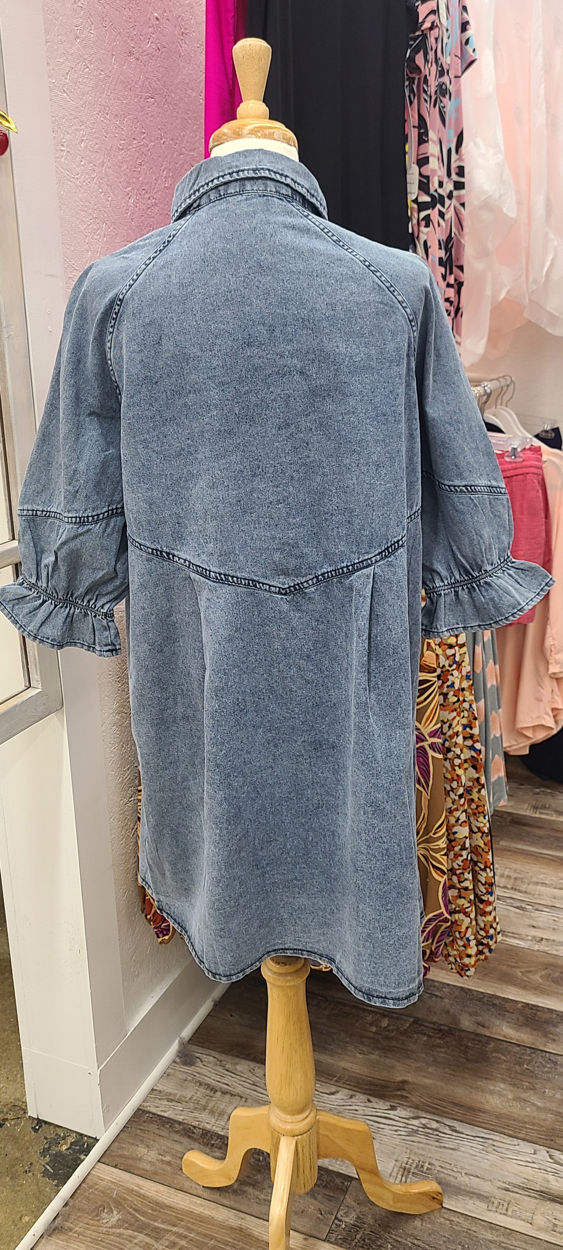 Everyday Chic Denim Dress - clothing