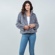 Faux Fur Jacket (Grey)