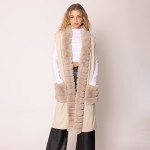 Faux Fur Vest (Creme)