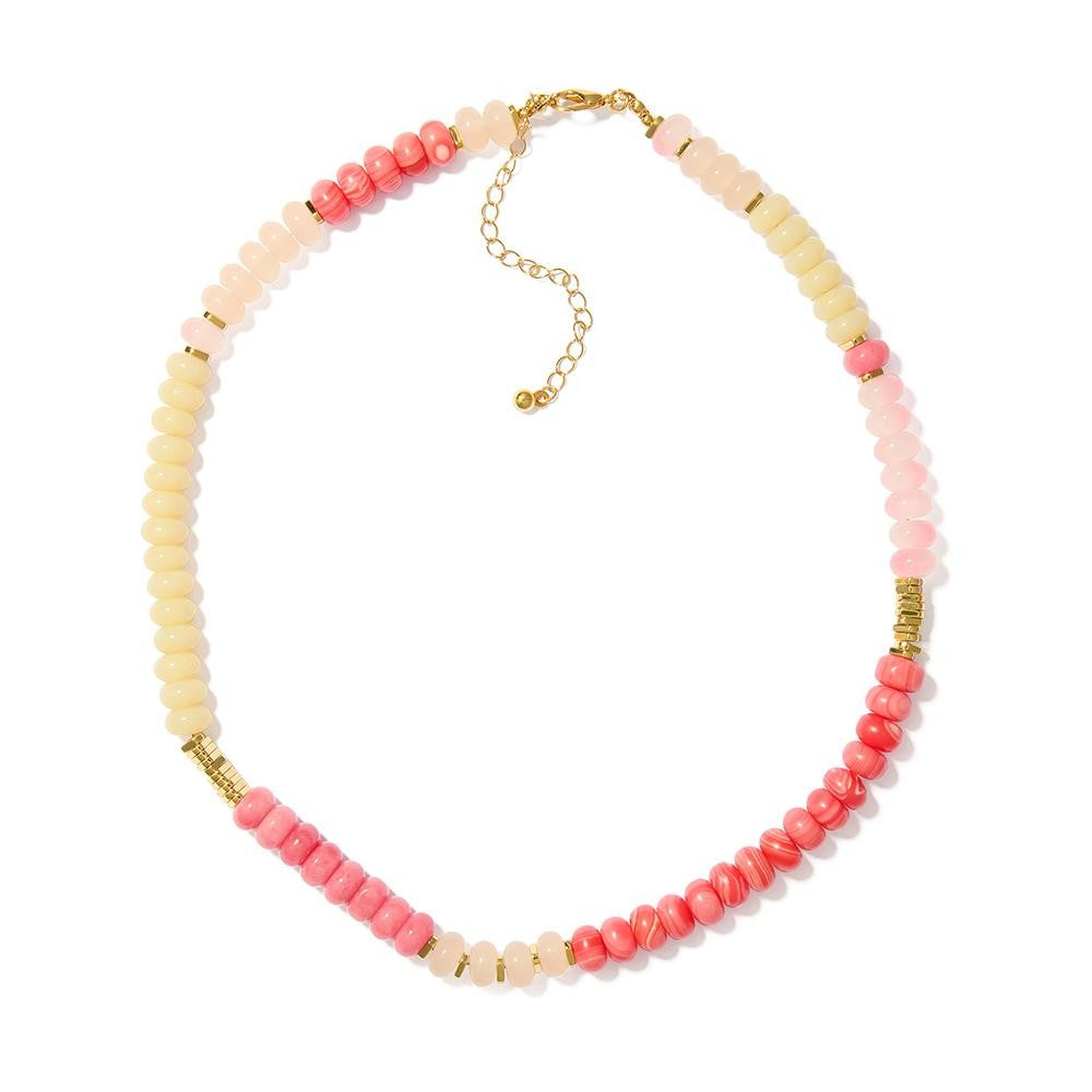 Beaded Necklace Coral