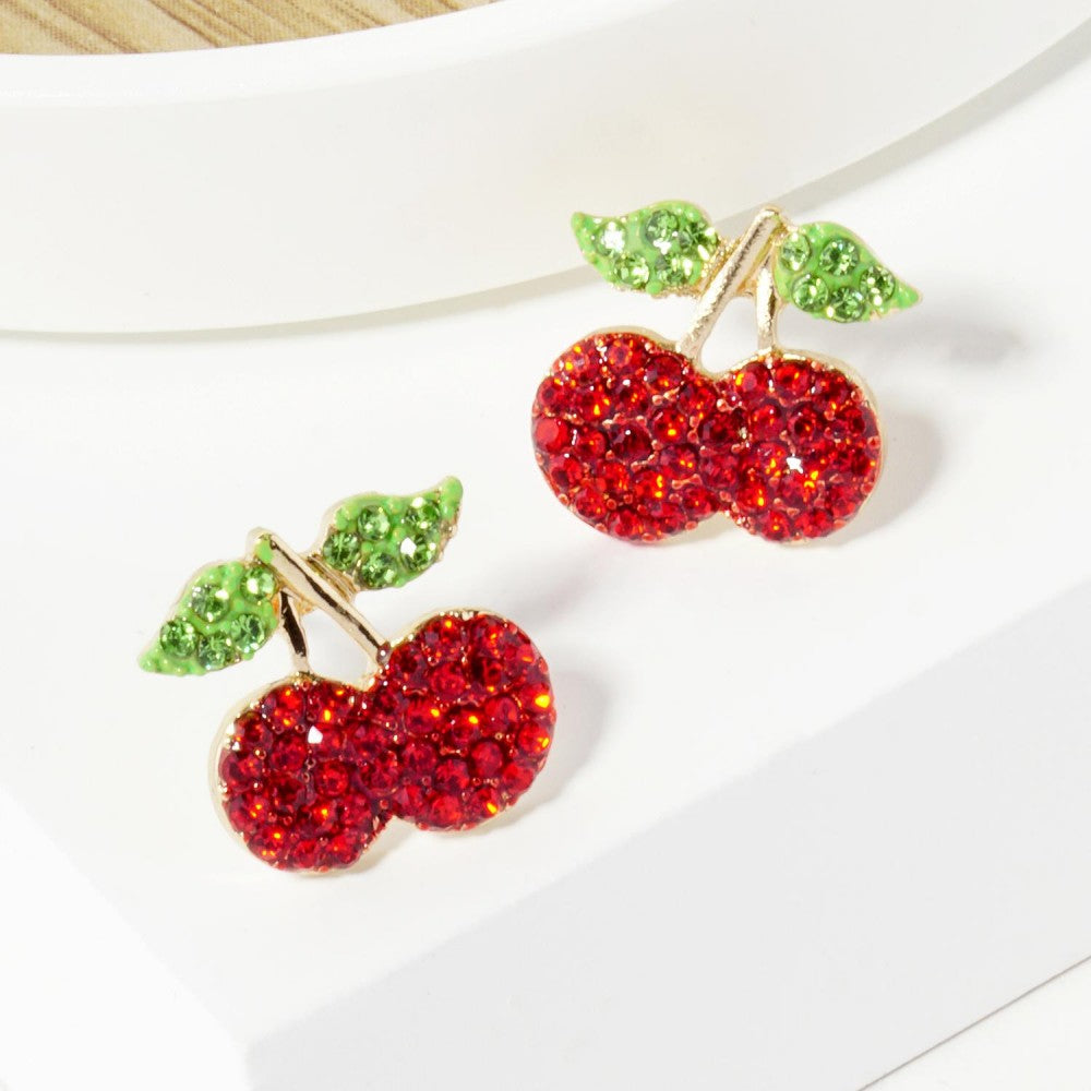 Crystal Cherry Earring - jewelry