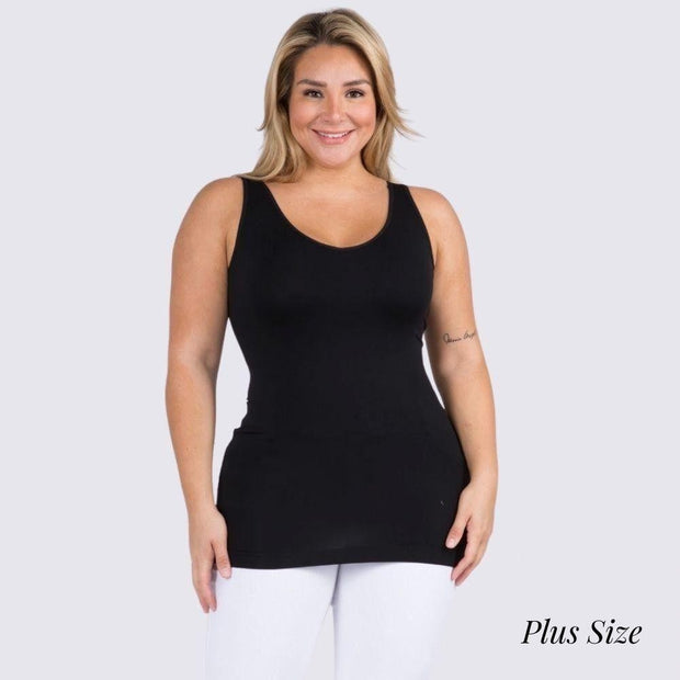 Bra Friendly Smoothing Tank Top (BLACK)