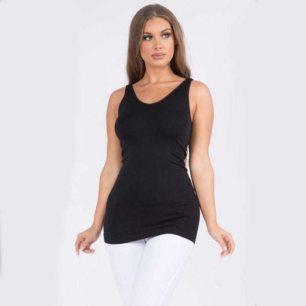 Bra Friendly Smoothing Tank Top (BLACK)