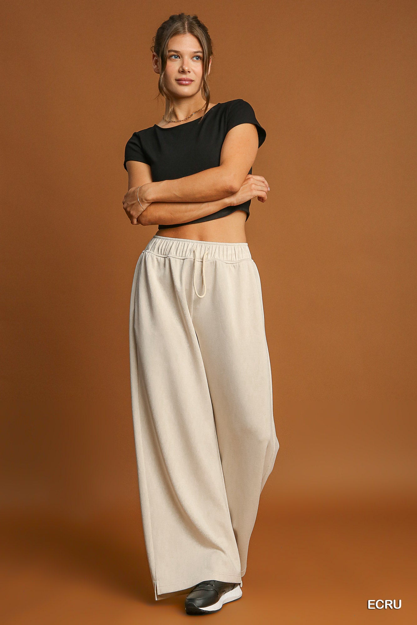 Soft Knit Wide Leg Pant - clothing