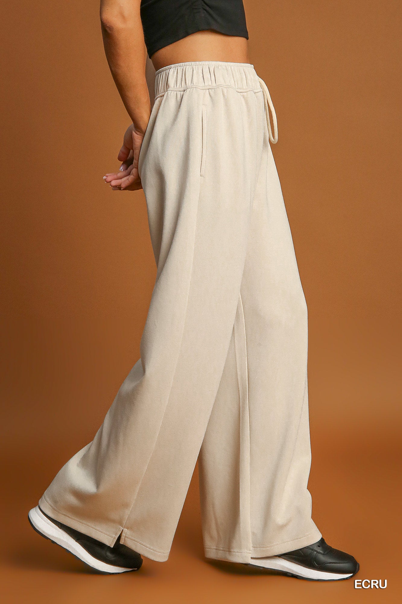 Soft Knit Wide Leg Pant - clothing