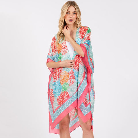 Kimono Coral Print