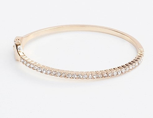 Pave Crystal Latch Bangle