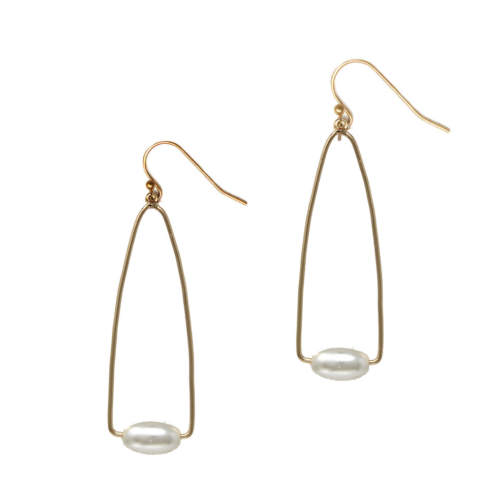 Pearl on Wire Earring - jewelry