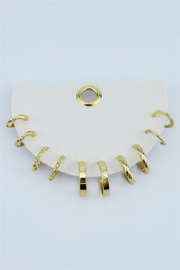 Set of 5 Small Hoop Wardrobe Gold