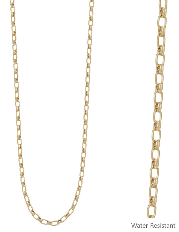 Water Resistant 36" Layering Link Chain Necklace Set