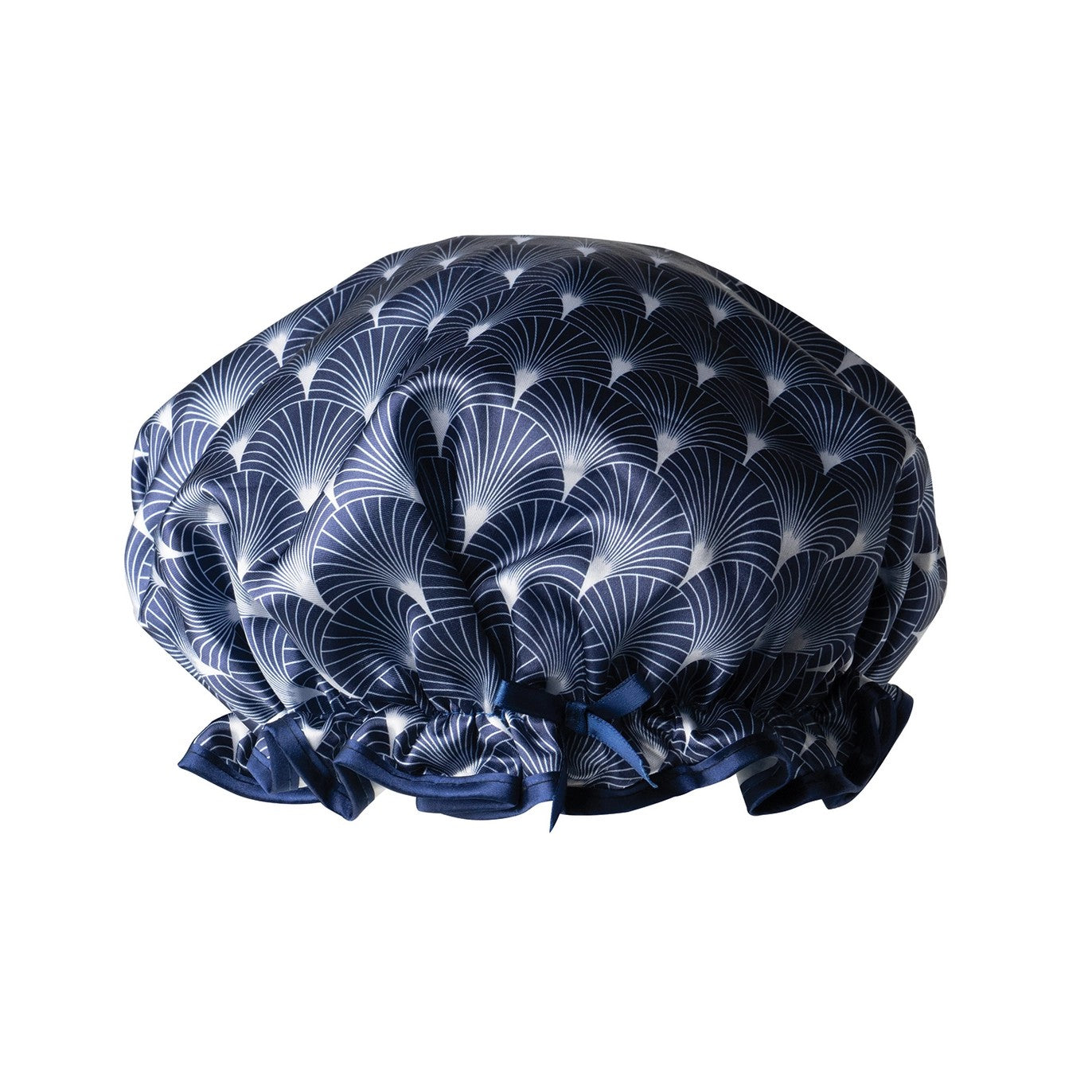 Lemon Lavender Not Your Grandma's Shower Cap (Blue Art Deco)