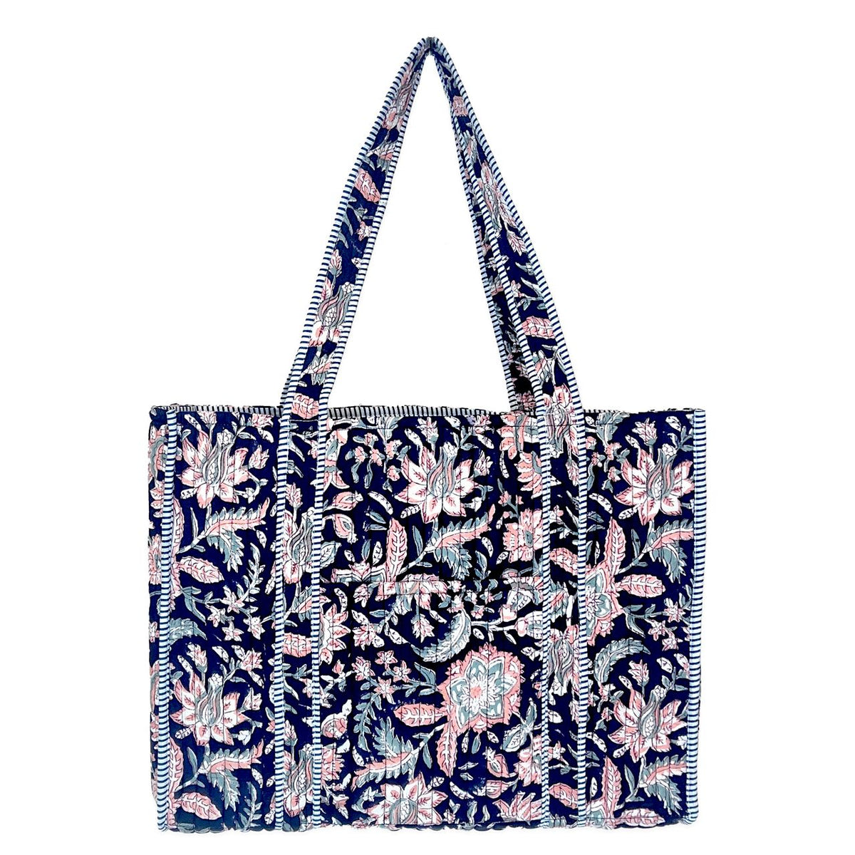 Quilted Trendy Tote Bag w/Travel Pouch Midnight Desert
