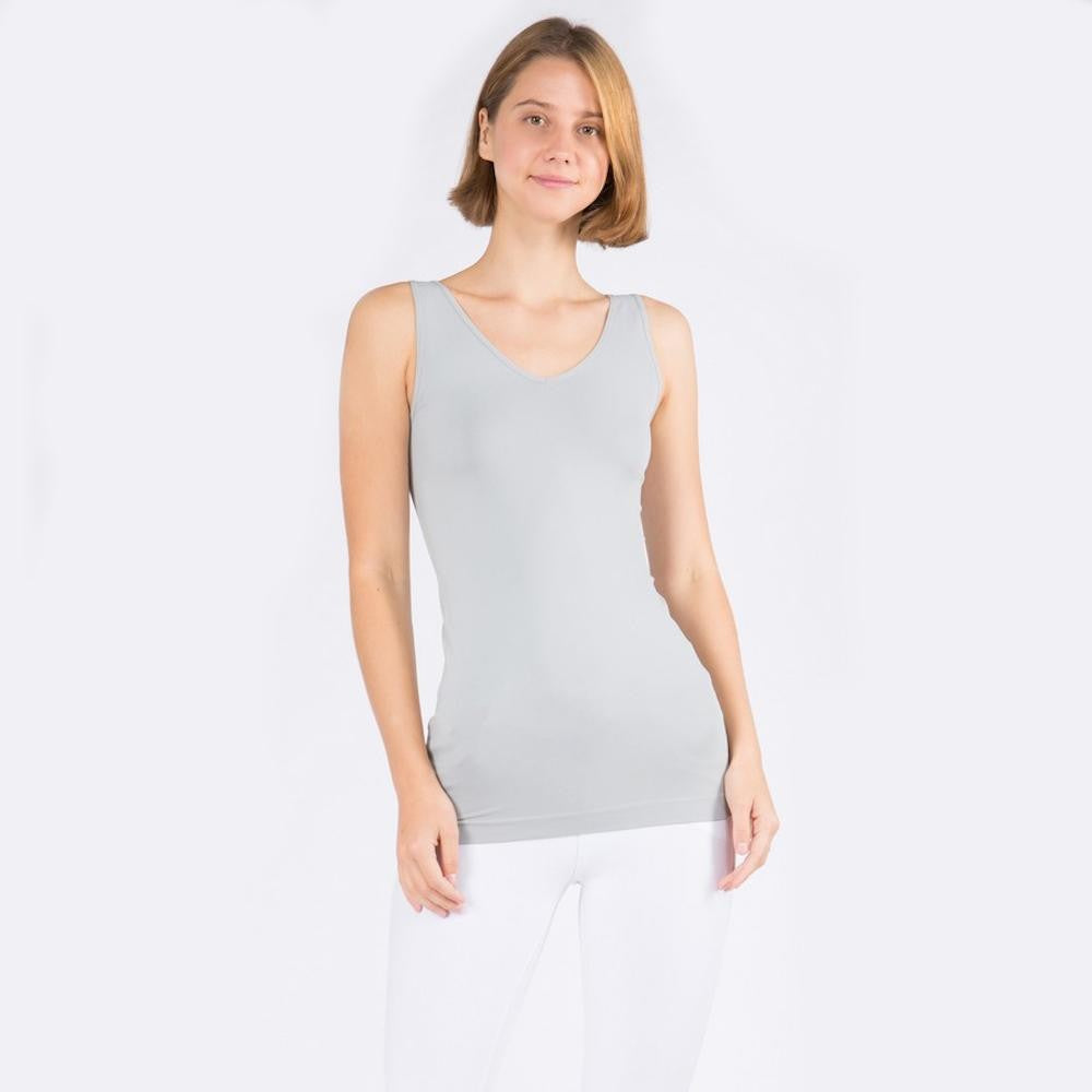 Seamless Basic Tank Regular Grey - clothing