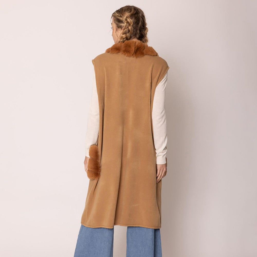 Faux Fur Vest Sienna - clothing