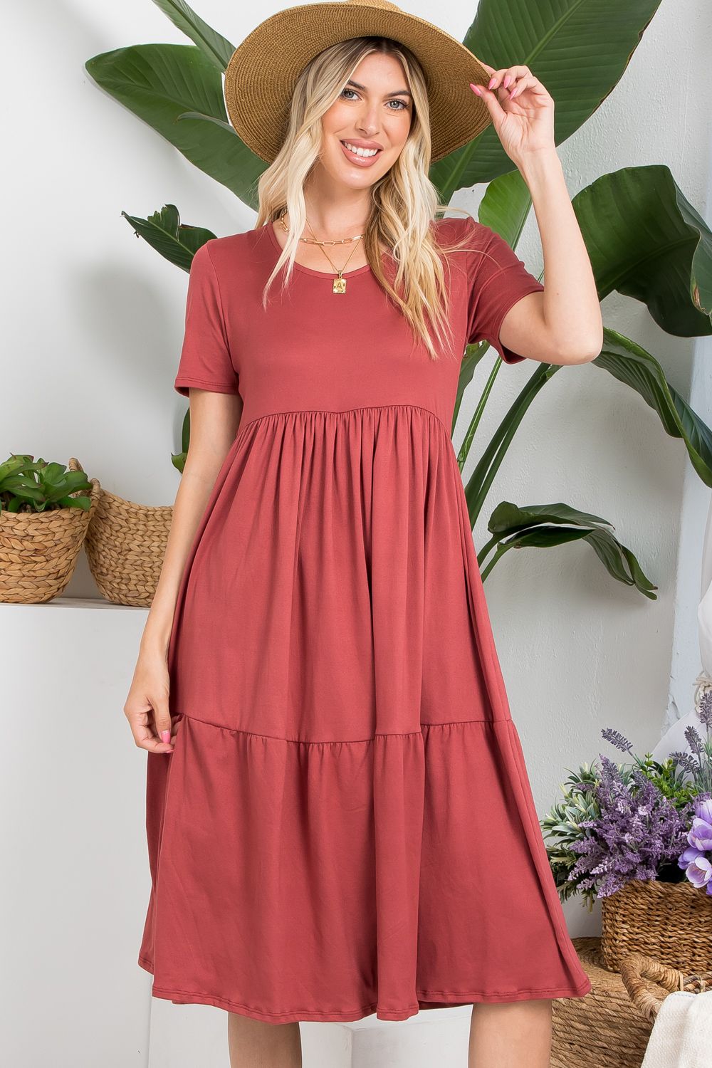 Baby Doll Basic Tiered Dress Sienna Plus