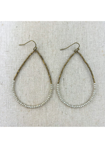 Boho Collection Wire Hoop Earring (Grey)