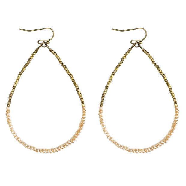 Boho Collection Wire Hoop Earring (Creme)