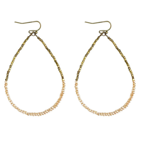 Boho Collection Wire Hoop Earring (Creme)