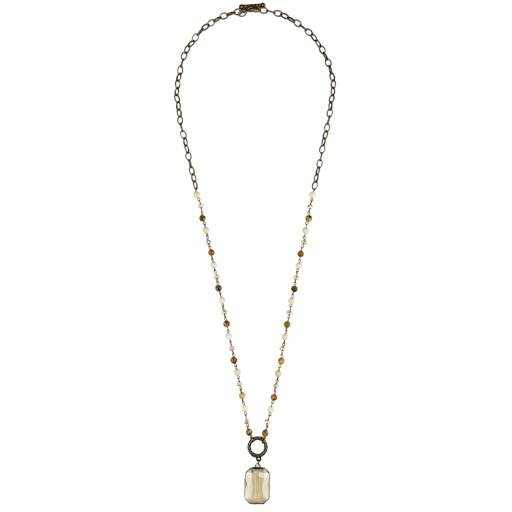 Boho Collection Emerald Cut Pendant Necklace - jewelry