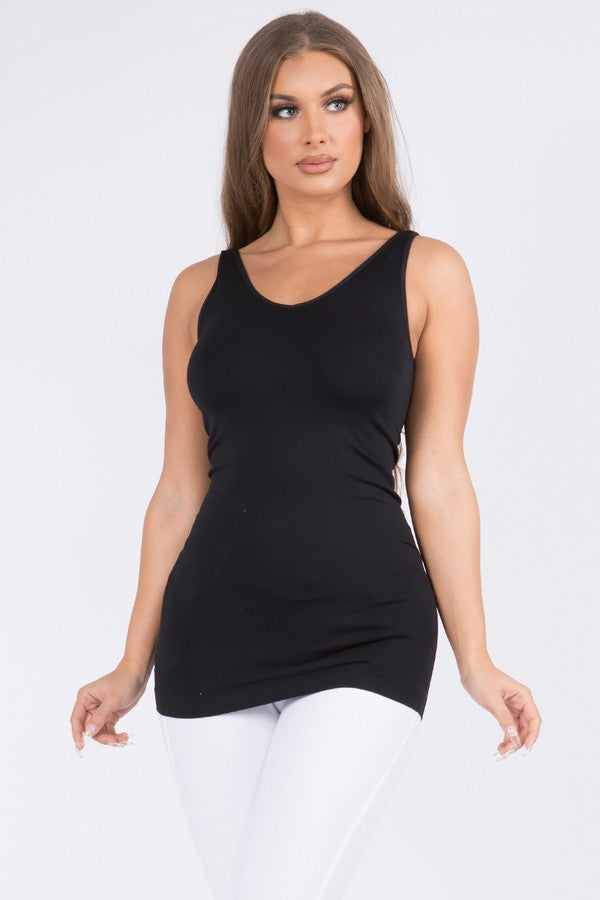 Bra Friendly Smoothing Tank Top (BLACK)