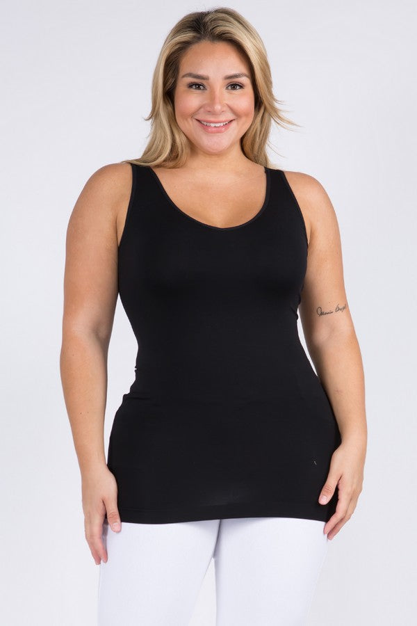 Bra Friendly Smoothing Tank Top (BLACK)