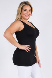 Bra Friendly Smoothing Tank Top (BLACK)