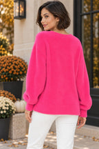 Aryeh clothing Soft Button Front Cardigan Sweater - Fuchsia