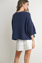 Buttermelon clothing Americana Flag Navy Knit Sweater