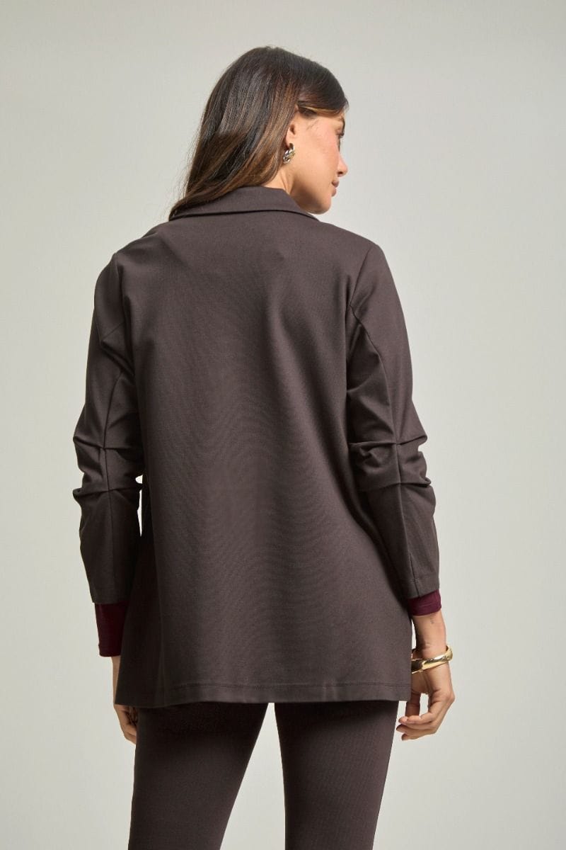 Dear Scarlett clothing Dear Scarlett MDS Blazer CHOCOLATE (Reg & Plus)