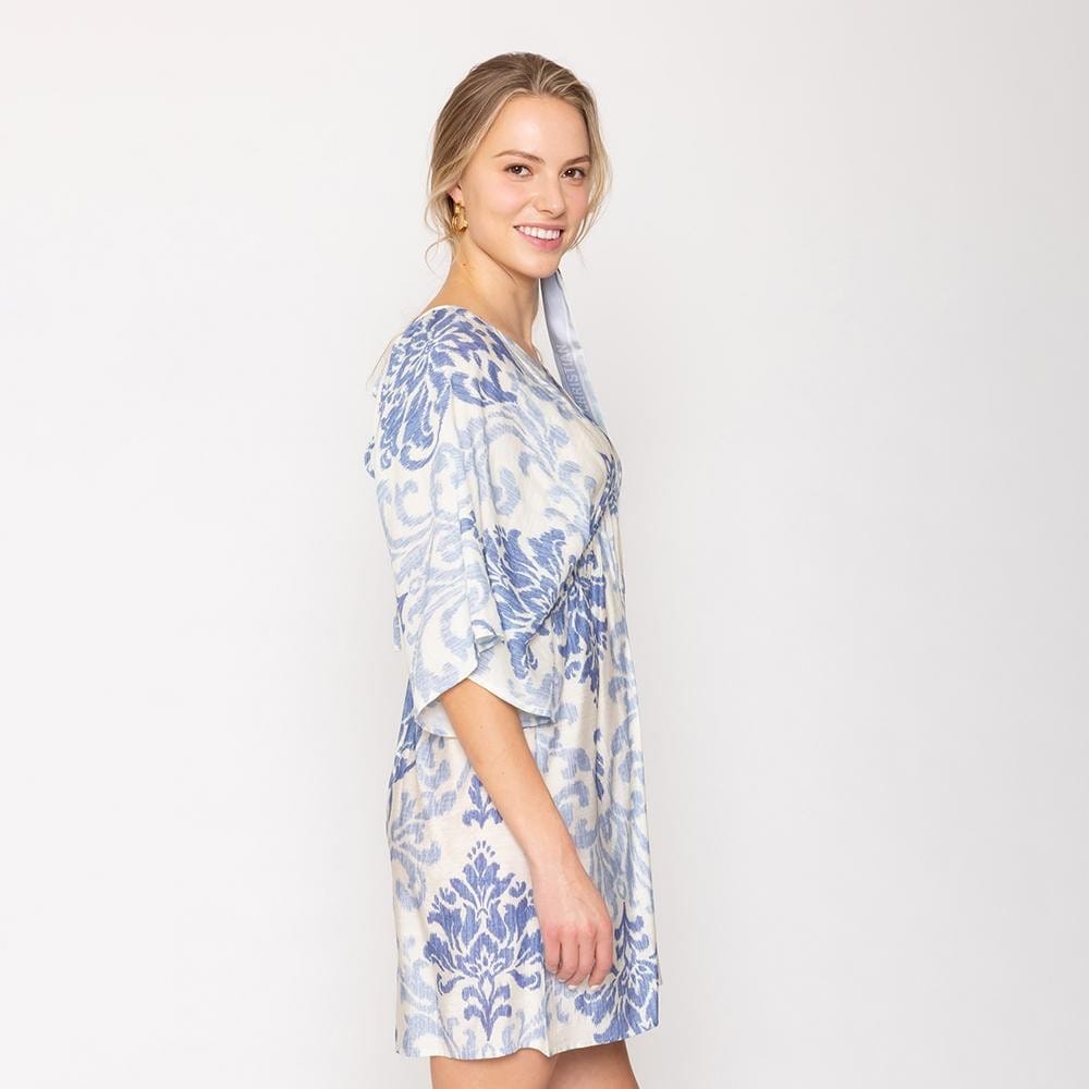 Do Everything In Love clothing Blue Floral Print Coverup Dress