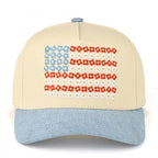 House of Trendz Accessories Americana Daisy Stars & Stripes Baseball Cap