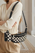 House of Trendz Accessories Checkered Crossbody & Wallet Black/Creme