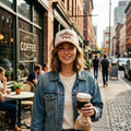 House of Trendz Accessories Coffee Run Embroidered Trucker Cap Mocha