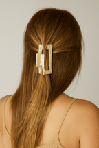 House of Trendz Accessories Hair Clip XLarge Creme Marbled