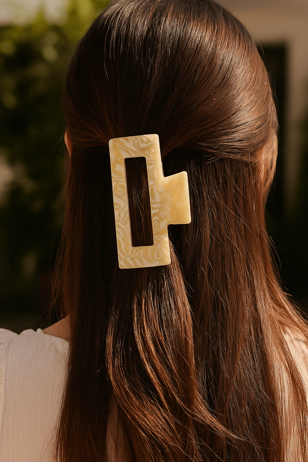 House of Trendz Accessories Hair Clip XLarge Creme Marbled