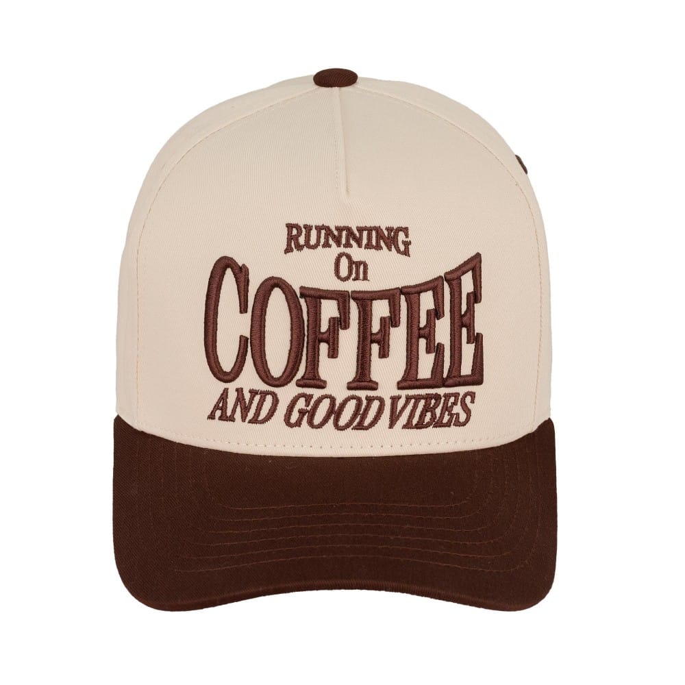 House of Trendz Accessories Morning Coffee Vibes Embroidered Trucker Cap Mocha
