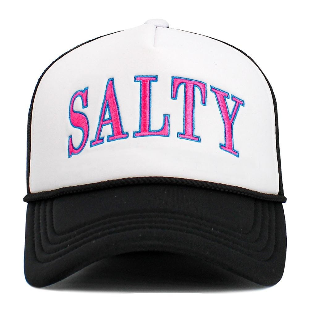 House of Trendz Accessories Salty Trucker Hat Black-Pink-White