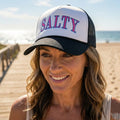 House of Trendz Accessories Salty Trucker Hat Black-Pink-White