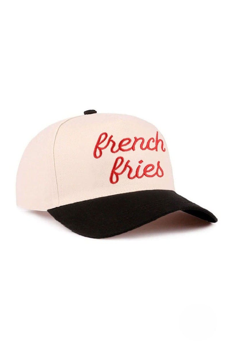 House of Trendz Boutique Accessories French Fries Adjustable Ball Cap Black Brim