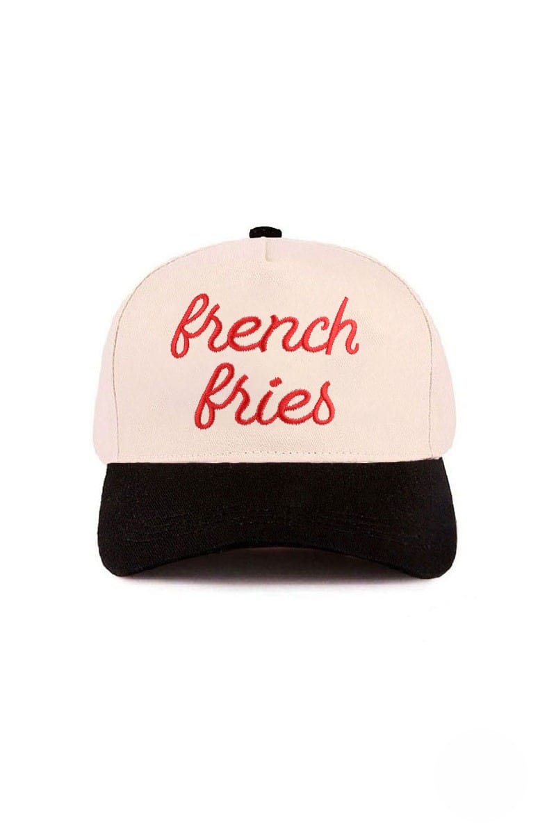 House of Trendz Boutique Accessories French Fries Adjustable Ball Cap Black Brim
