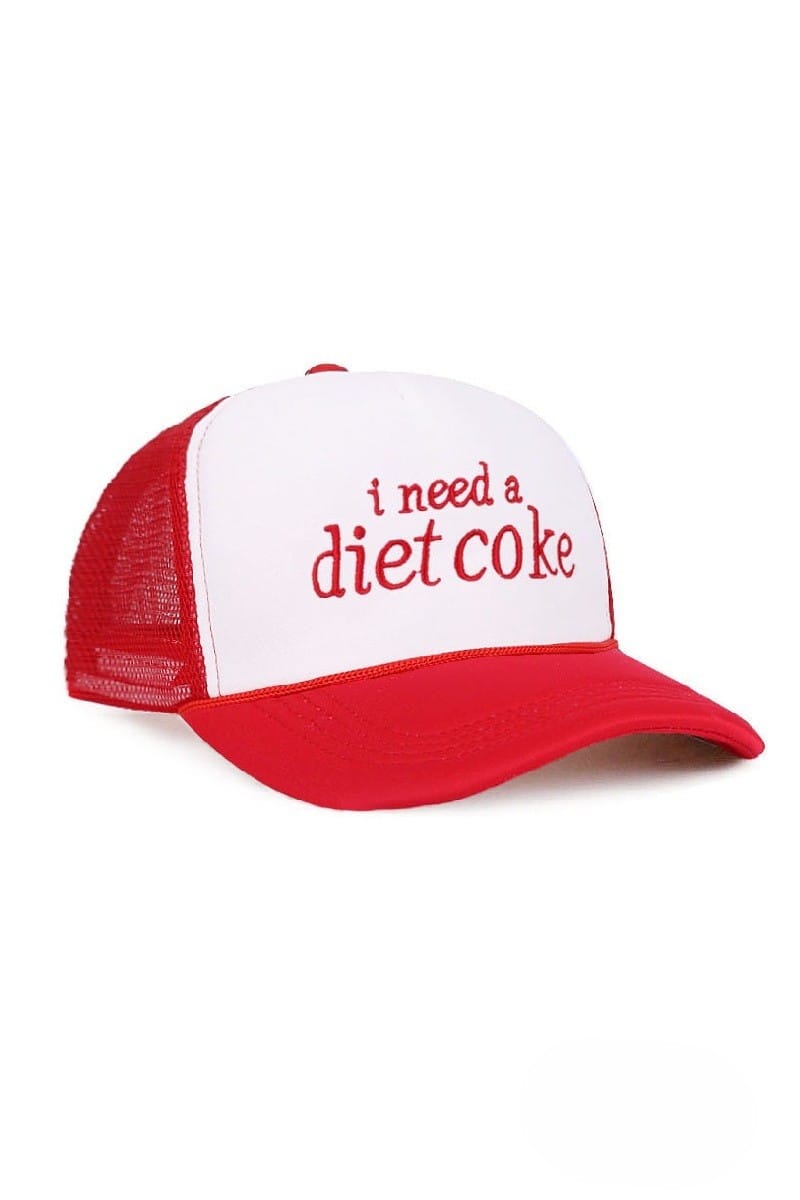 House of Trendz Boutique Accessories I Need a Diet Coke Adjustable Trucker Cap Red & White
