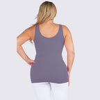 House of Trendz Boutique clothing Seamless Basic Tank Plus Charcoal