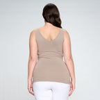 House of Trendz Boutique clothing Seamless Basic Tank Plus Light Mocha