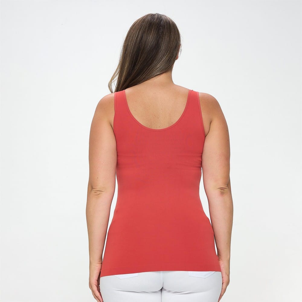 House of Trendz Boutique clothing Seamless Basic Tank Plus Sienna