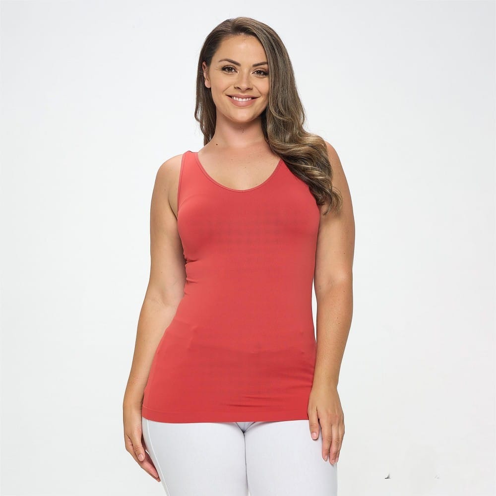 House of Trendz Boutique clothing Seamless Basic Tank Plus Sienna