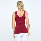 House of Trendz Boutique clothing Seamless Basic Tank Regular Burgundy