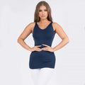 House of Trendz Boutique clothing Seamless Reversible Smoothing Tank Navy Blue